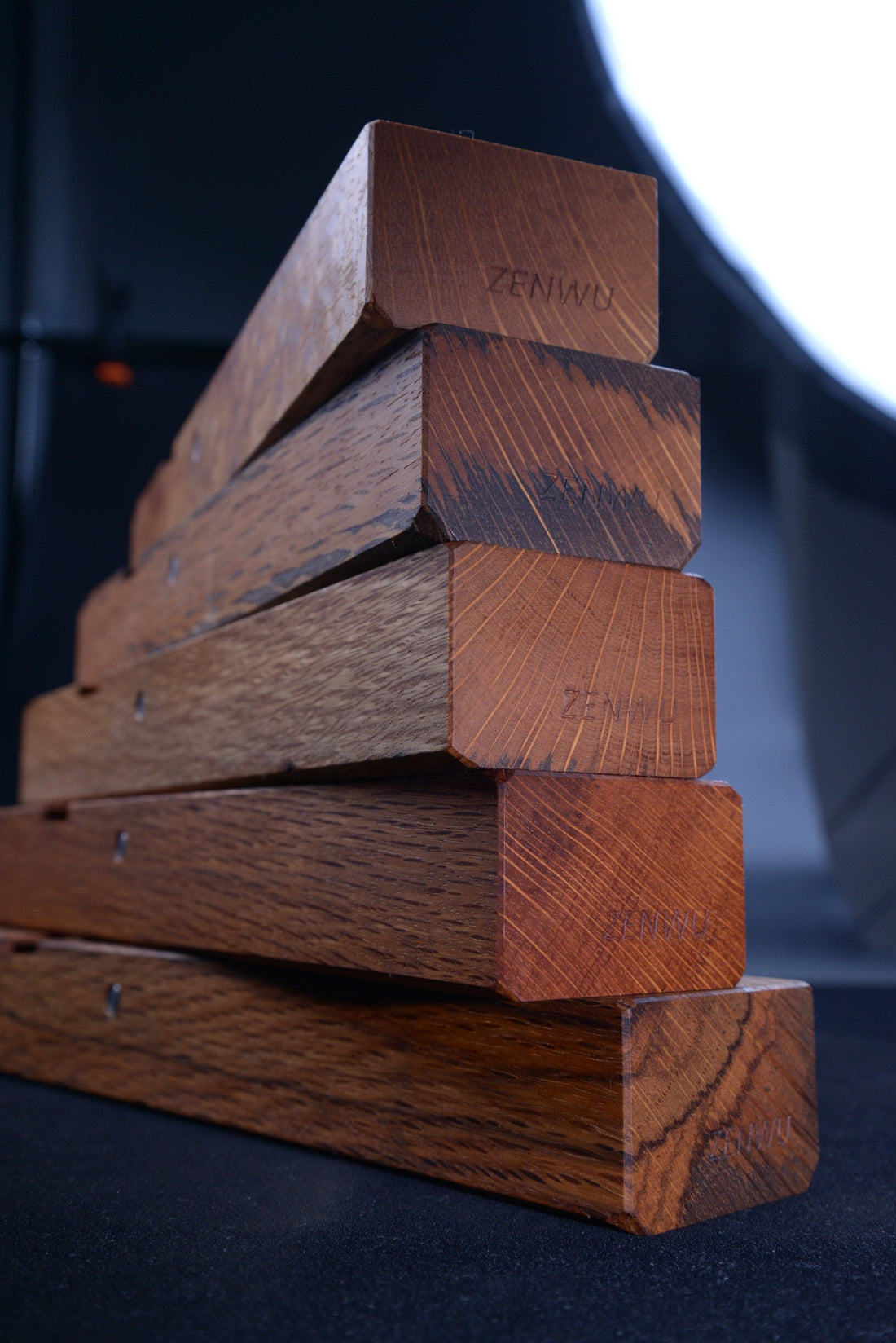 Zen-Wu chisel handles turned from red ring-cupped oak