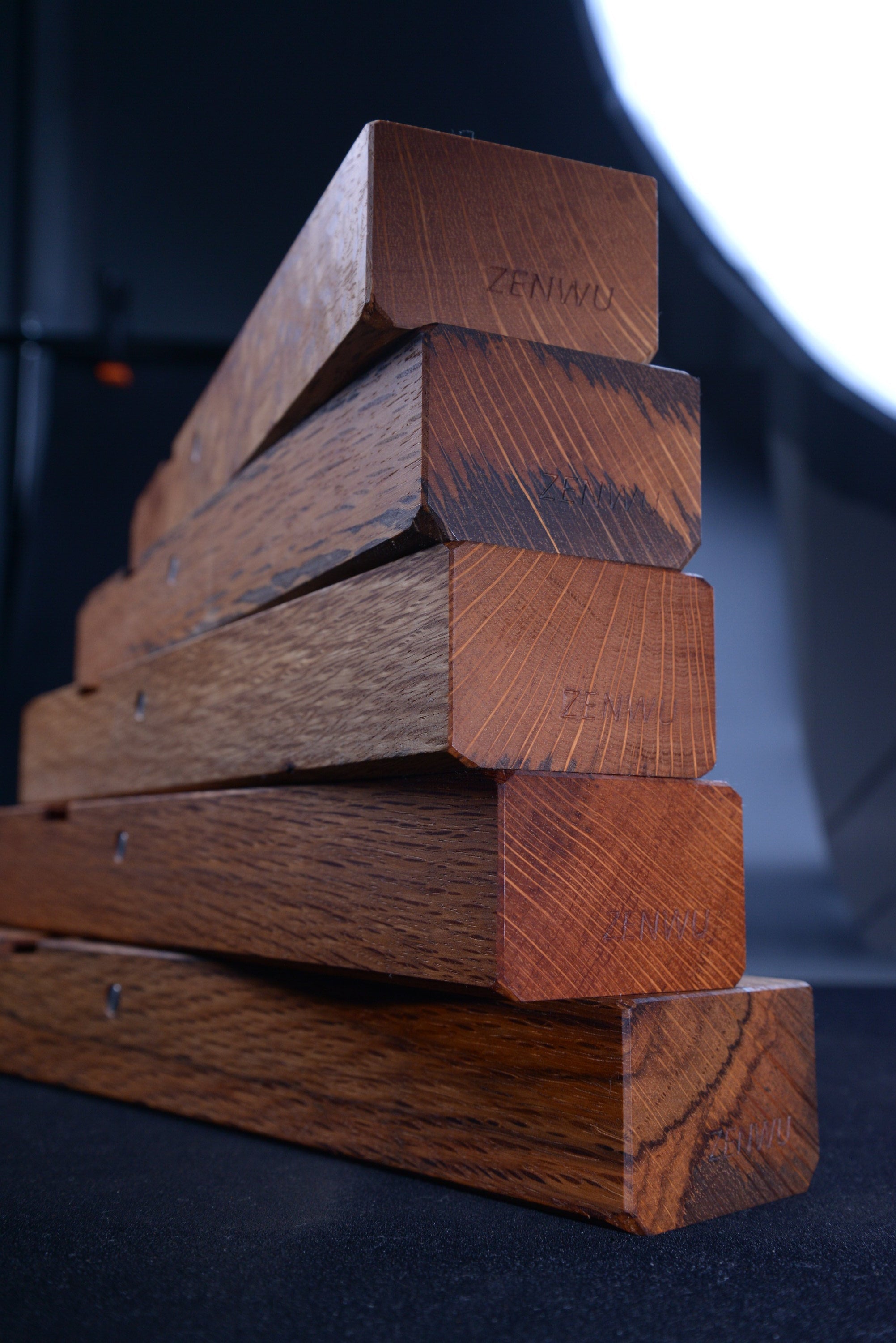 Zen-Wu chisel handles turned from red ring-cupped oak