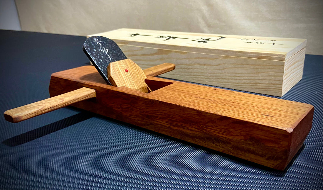 Chinese hand planes arranged on a workbench