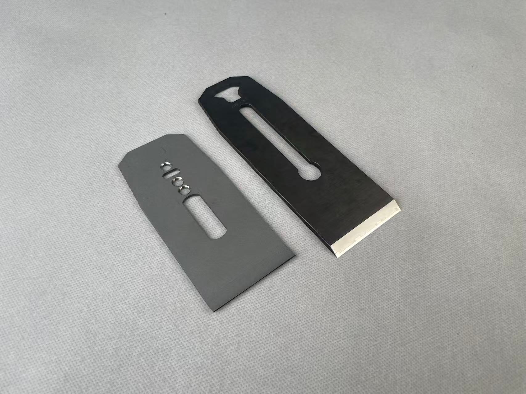 60mm Iron-based Metallic Plane Blade with Stainless Steel Chipbreaker(minor surface imperfections)