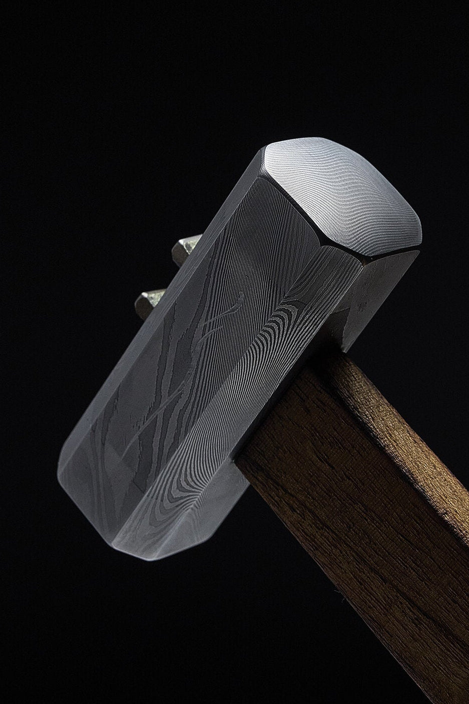 Zen-Wu F-2DS Hammer: face-tempered Damascus steel | Zen-Wu Toolworks