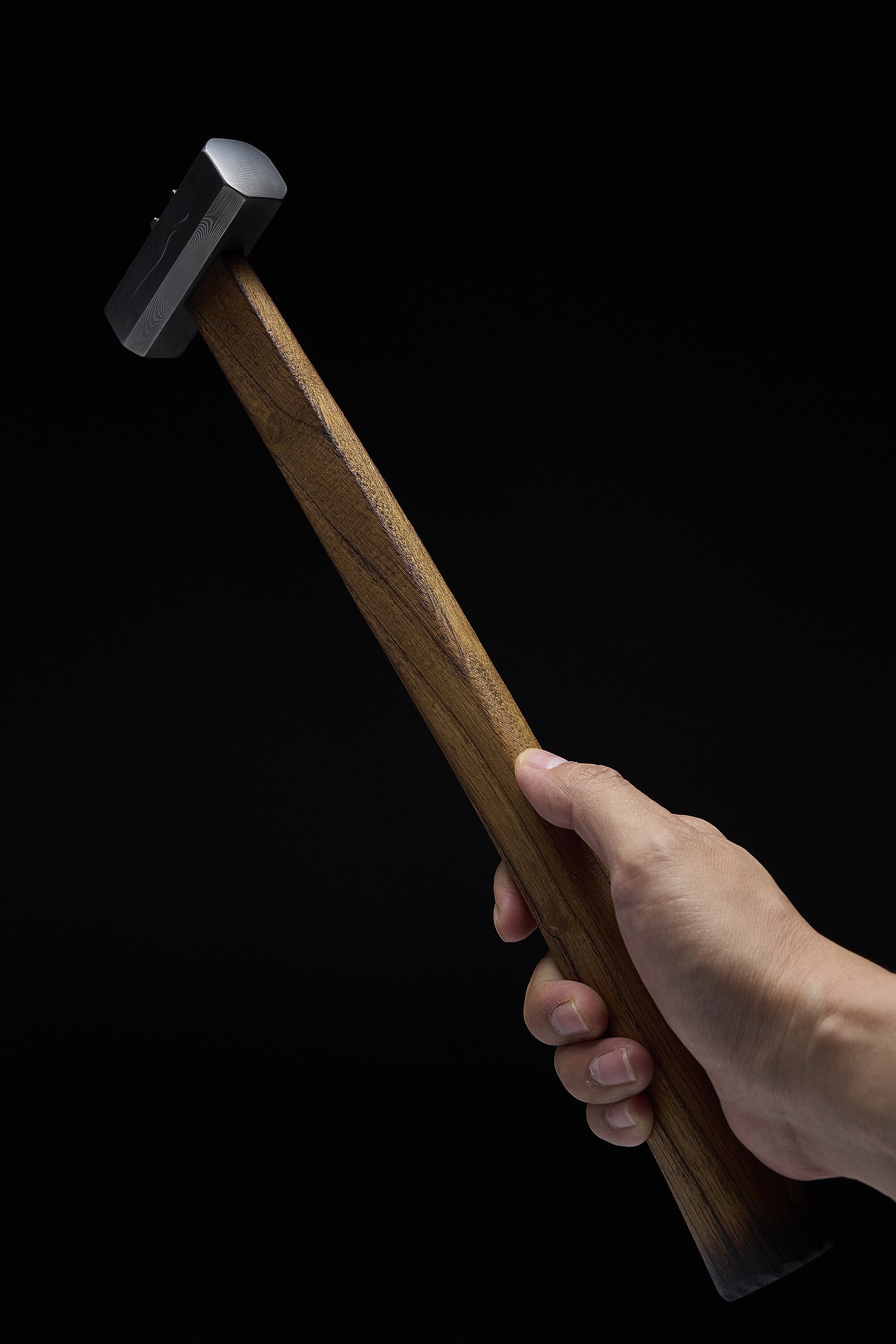 Zen-Wu F-2DS Hammer: face-tempered Damascus steel | Zen-Wu Toolworks