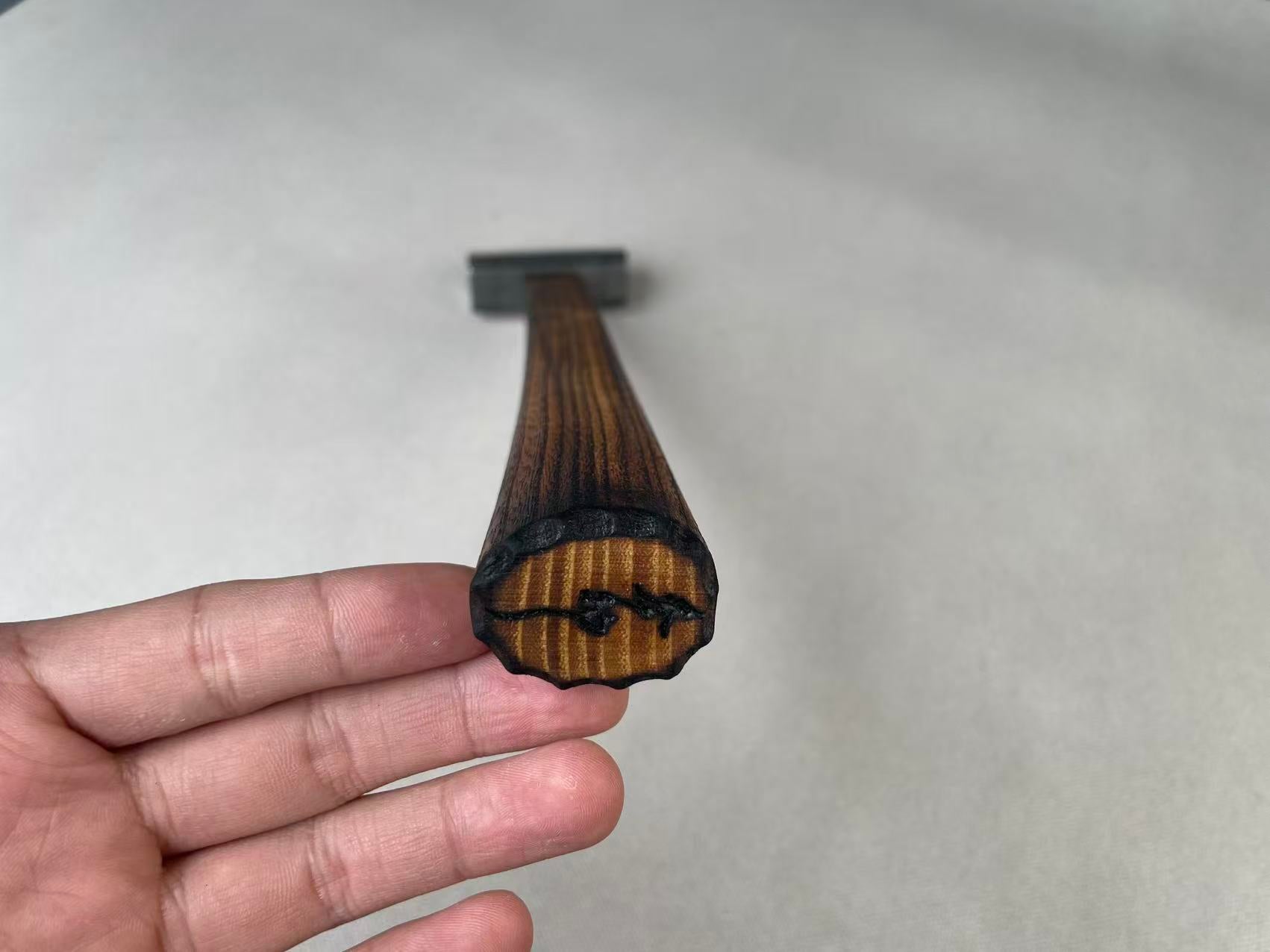 F-2DS damascus steel hammer (grain direction)