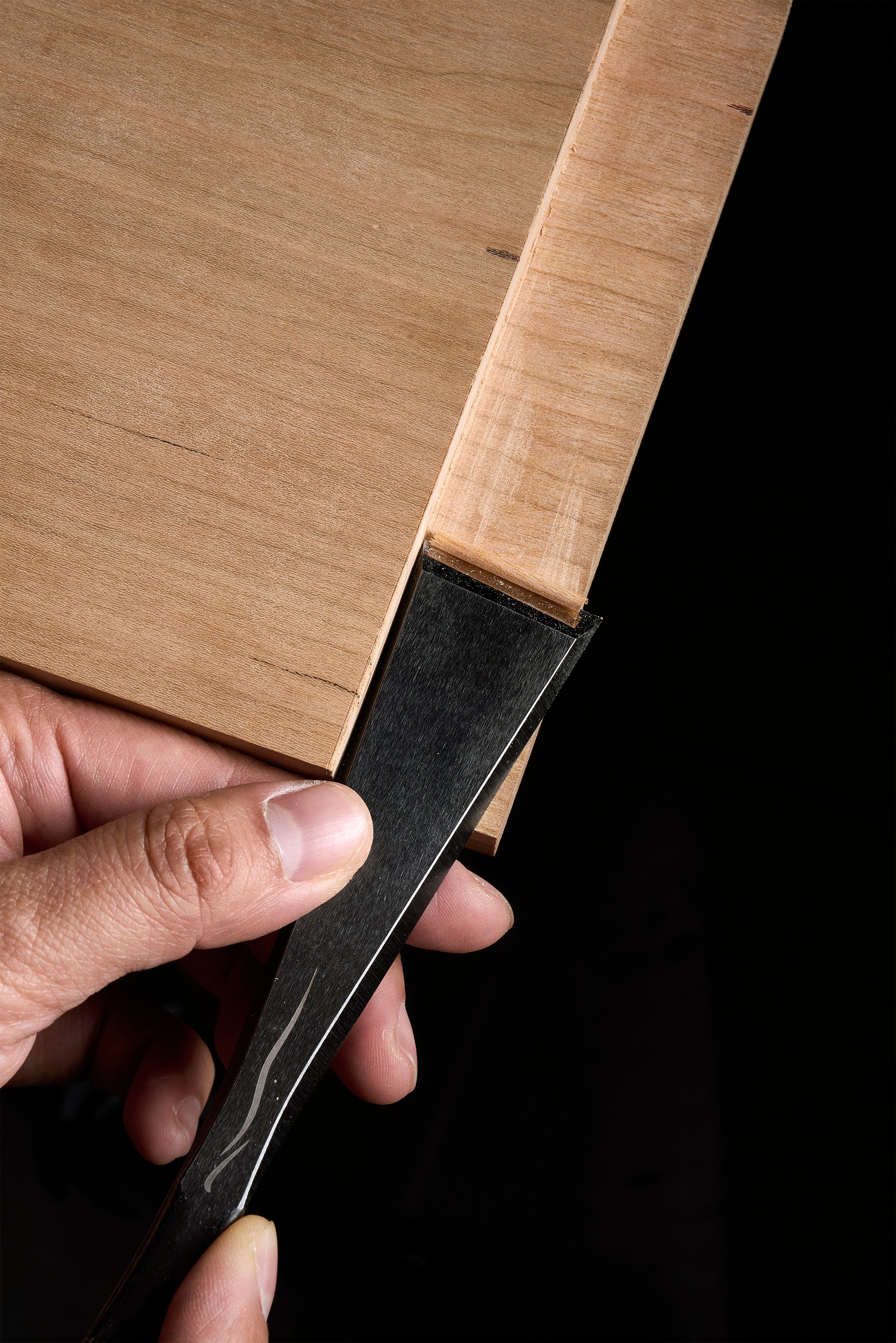 Zen-Wu Chinese Chisel, handle and body detail